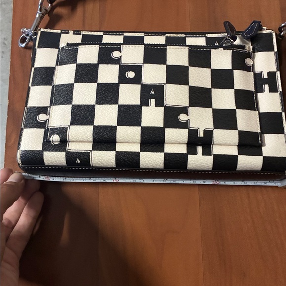 Coach Checkered Black and White Crossbody Bag - Picture 5 of 6